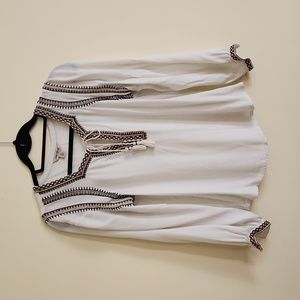 Lucky Brand Embroidered Peasant Top